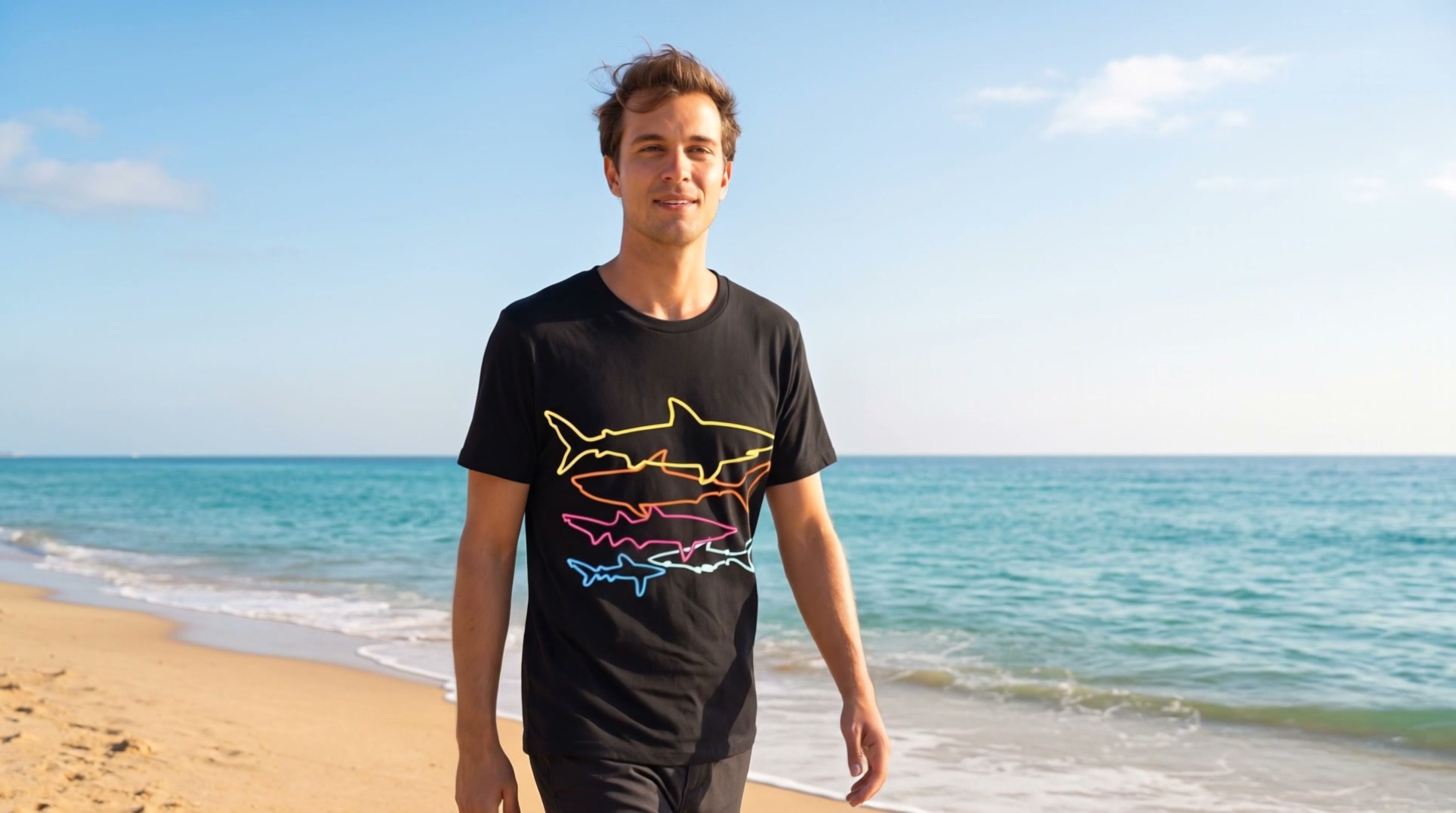 Retro 80s Shark Shirt
